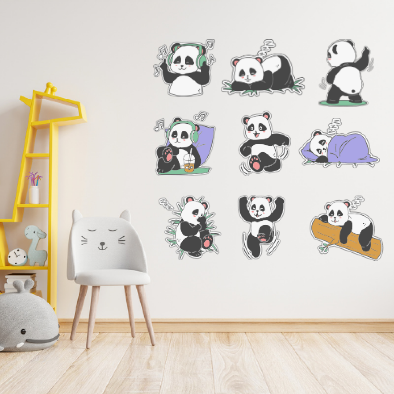Panda Çocuk Odası Sticker Panda Çocuk Odası Sticker