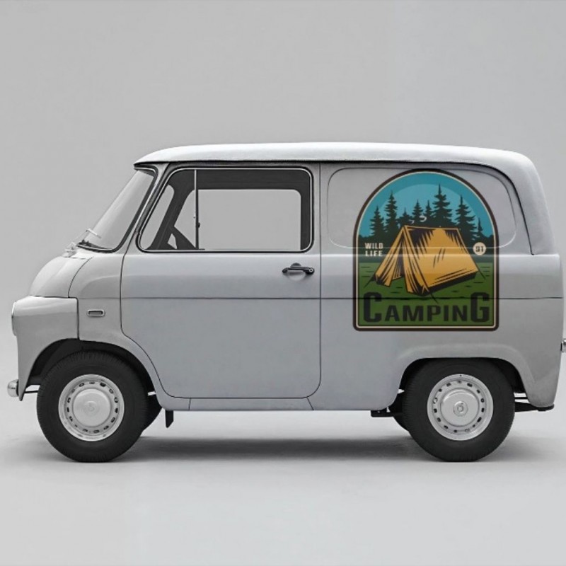 Orman Kamp Çadır Karavan ve Motokaravan Sticker