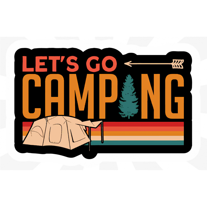 Lets Go Camping Sticker Lets Go Camping Sticker