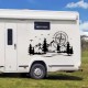 Pusula Orman Dağ ve Manzara Deseni Karavan Sticker Pusula Orman Dağ ve Manzara Deseni Karavan Sticker