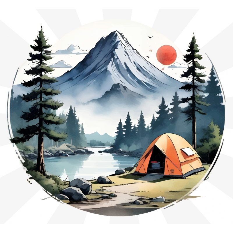 Kamp Çadırı Sticker Kamp Çadırı Sticker