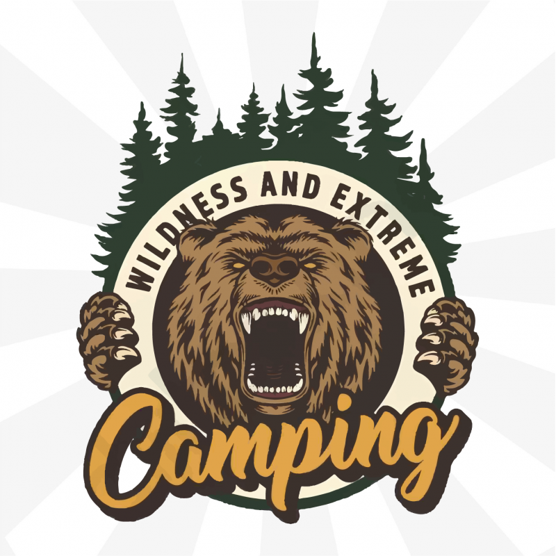 Wildness and Extreme Camping Sticker