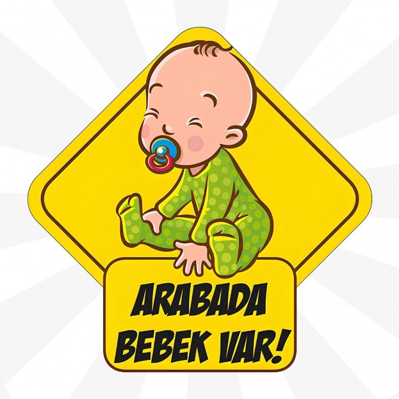 Dikkat Arabada Bebek Var Sticker Dikkat Arabada Bebek Var Sticker