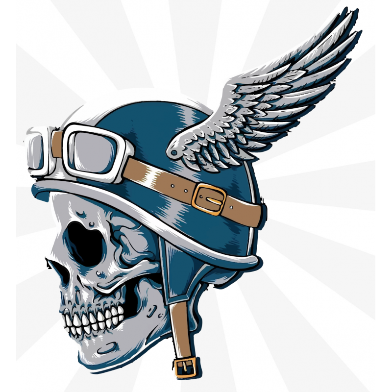 Winged Skull Rider Sticker Winged Skull Rider Sticker