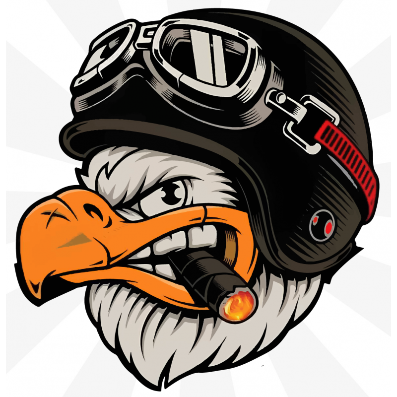 Badass Biker Eagle Sticker Badass Biker Eagle Sticker