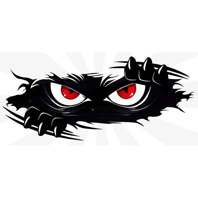 Monster Eyes in the Shadows Sticker Monster Eyes in the Shadows Sticker