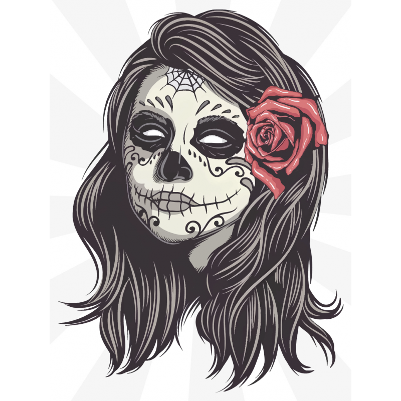 Sugar Skull Girl Sticker