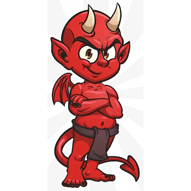 Sevimli Küçük Şeytan Sticker
